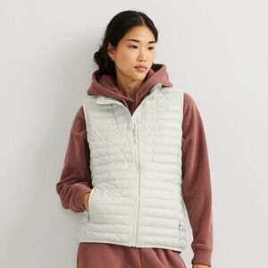 EDDIE BAUER Travex EB700 Down Puffer Vest Lt Gray EUC M Medium KL